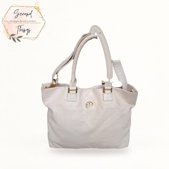 Tory Burch Slouchy Tote in Cream