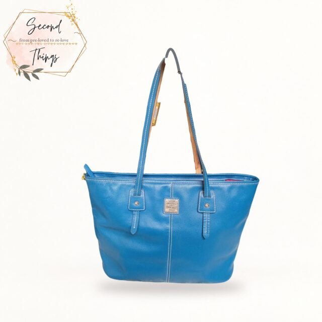 Electric Blue Leather Tote