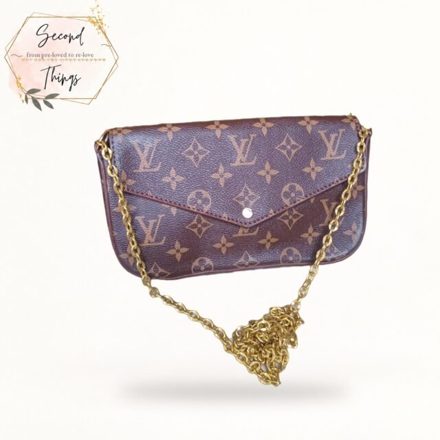 Monogram Pochette with Gold Chain
