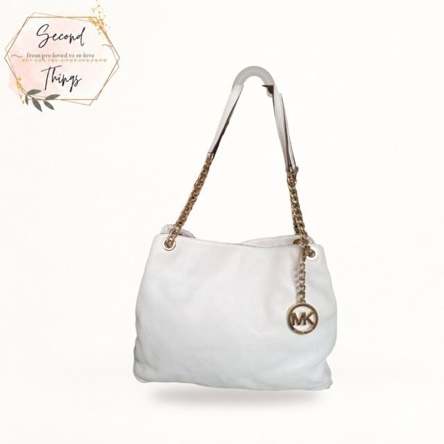 Michael Kors Chain Shoulder Bag in White