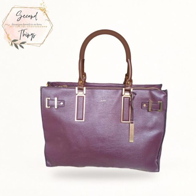 ALDO Structured Satchel in Plum