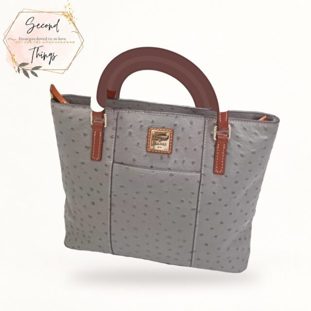 Dooney & Bourke Embossed Leather Tote in Grey