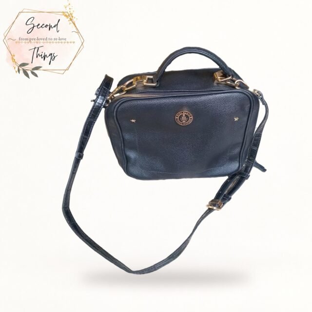 Navy Camera Crossbody with Chain Detail