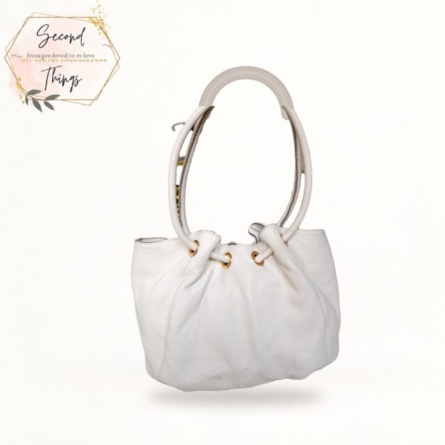 Soft White Hobo with Ring Handles