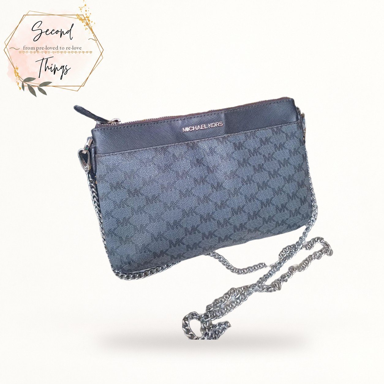 Michael Kors Logo Crossbody Pouch with Chain