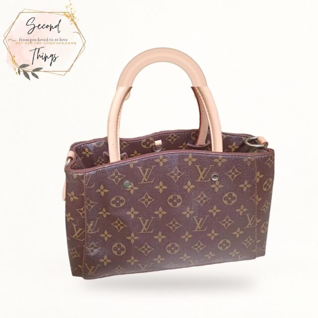 Monogram Canvas Satchel with Natural Leather Trim