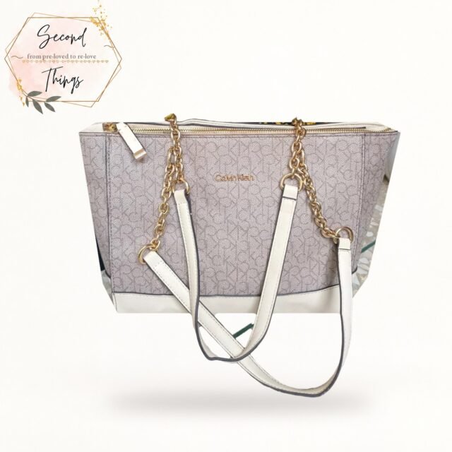 Calvin Klein Monogram Chain-Handle Tote